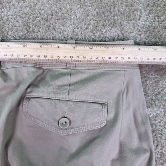 Talbots Signature Cropped Capri Pants Women Sz 16 Beige Straight Stretch E492 - Picture 8 of 12